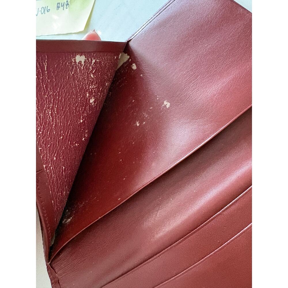SOLD - Cartier Paris Must de Cartier Burgundy Leather Long Wallet - Picture 8 of 10